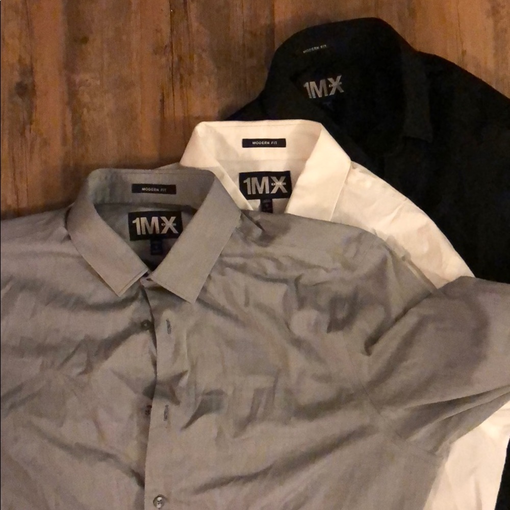 3 x express 1MX modern fit shirt bundles large L